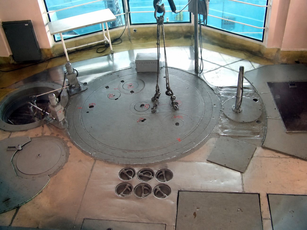 Upper deck of a research reactor.