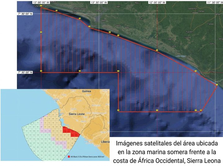 Bloque 2020a — área de estudio satelital offshore Sierra Leona